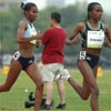 The women were lucky, however, that they ran when they did, because shortly after the meet ended, Icahn Stadium got nailed...