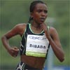 Tirunesh Dibaba looked strong and smooth as she powered through lap after lap.