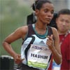 Merima Hashim, who also had two laps to go here, finished fifth in 16:13.67.