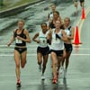 Carrie Tollefson, the 2004 USA 1,500 meter champion, trailed the lead group slightly.