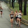 Athletes gradually fell off the back of the pack, and just under 20 minutes into the race, the lead pack was down to four athletes.