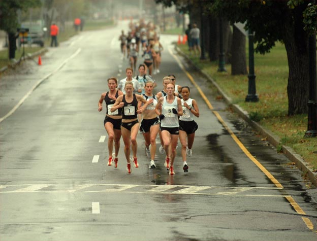 After hardly getting any rain all fall, Boston was in the midst of a rainy spell.