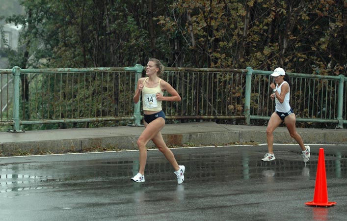 Laura Turner leads Zoila Gomez.