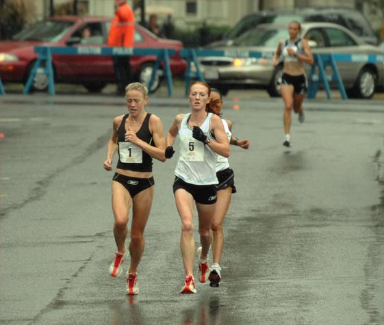 The three battled it out in the final mile and a half, and it came down to a two-woman race between McGregor and Davenport.