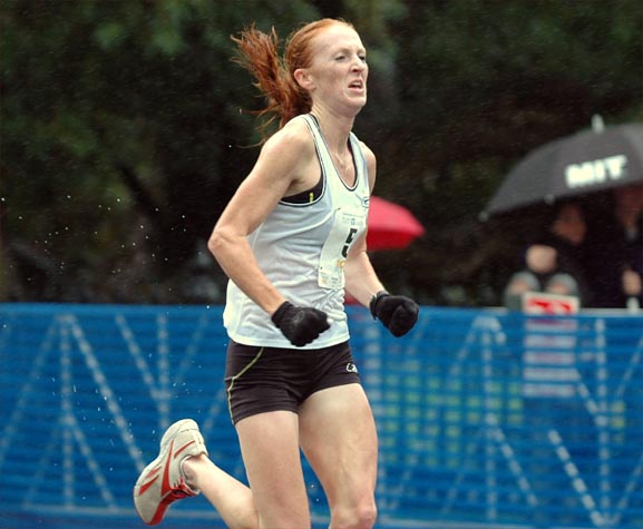 Katie McGregor pulled away in the final sprint to win the USA 10K title in 32:26.