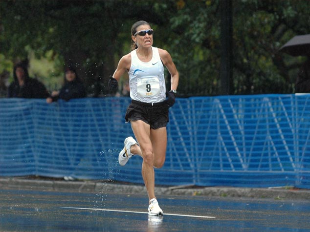 Sylvia Mosqueda, who will become a masters runner on April 8, 2006...