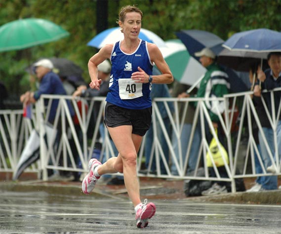 Julie Peterson, 45, of Beverly, Massachusetts, finished sixth in her age group and 60th overall in 39:20.