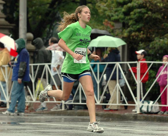 Rachel Rines, 16, of Lee, New Hampshire, finished 72nd in 40:13.