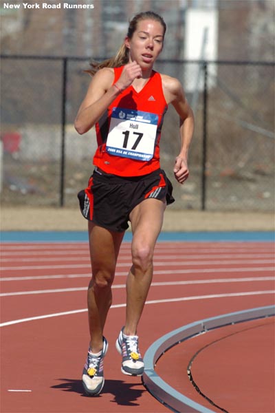 Lucinda Hull of the adidas Raleigh Track Club finished 14th in 27:37.