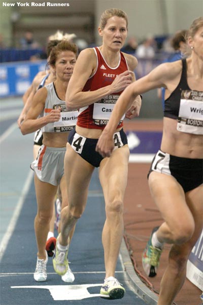 Terri Cassel leads Kathryn Martin with one lap to go.