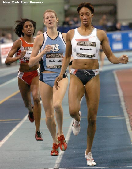 ...and won the first of two prelims in 2:03.85. Alice Schmidt (2nd, 2:04.06)...