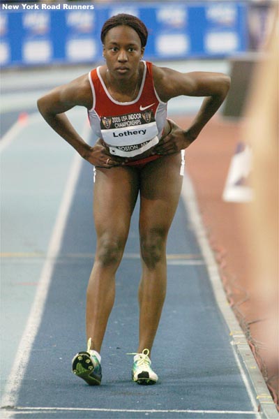 Natasha Lothery of the Indiana Invaders gets ready to race.