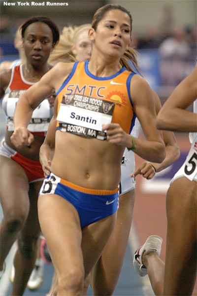 Santin was a 400m hurdle specialist for Cal State-Northridge.