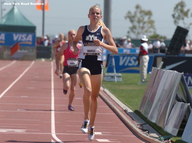 Heidi Magill won the third heat easily in 2:07.27. She and Bowman will be the favorites for the final.