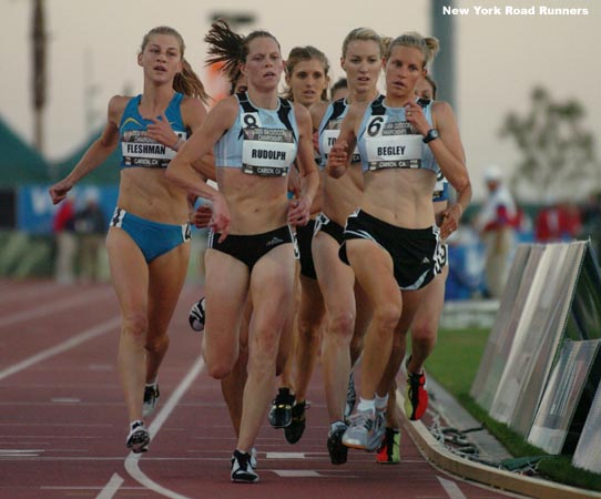 Two Amys - Yoder Begley and Rudolph - lead the pack, with Lauren Fleshman also right there.