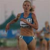 Flanagan won her first U.S. national title on the track in 15:10.96 and qualified for the World Championship team. Lauren Fleshman finished second in 15:16.80 and will be on the team if she can get the 