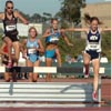 Chesser (right, 1st, 10:17.81) and Cromer (left, 2nd, 10:23.32) led most of the way, and both advanced to Sunday's final with plenty of room to spare.