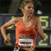 Whitney Anderson, a recent high school graduate from Colorado, gradually worked her way up to second place, and was gaining on Blood at the end of the race.