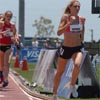 Bowman went straight to the lead, and with two laps to go, she was putting more distance on the field.