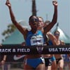 Treniere Clement used a powerful kick on the last lap to win the race in 4:06.73. Jen Toomey finished second in 4:07.39 and Amy Mortimer third in 4:07.58.