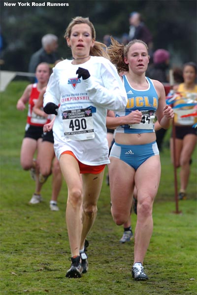 Allison Kreutzer leads UCLA's Claire Rethmeier.