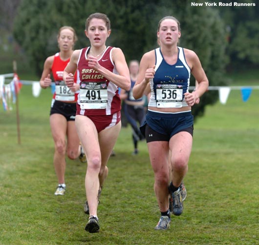 Boston College freshman Lynn Kubeja (left) and Crystal Pitney, 14, a freshman at West Valley (AK) High School.