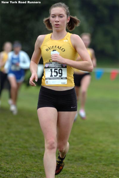 Katie Fritzke, 16, of Weed, California, represents the Buffalo Chips Running Club.