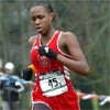 NC State freshman Angelina Blackmon trails the lead pack slightly.