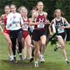 The lead pack rounds a corner between 3K and 4K.