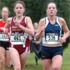 Boston College freshman Lynn Kubeja (left) and Crystal Pitney, 14, a freshman at West Valley (AK) High School.