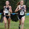 With approximately a half mile to go, Liza Pasciuto (left) had essentially drawn even with Caitlin Chock and the race was on.