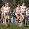 At the start, #71 Nicole Teter went out quickly and #11 Shalane Flanagan and #80 Amy Mortimer (and others) followed.