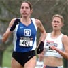 Wisconsin Runner's Jenny Crain leads Molly Austin.