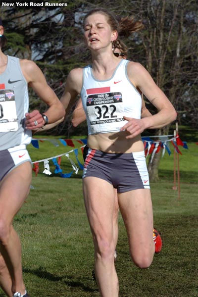 Lauren Fleshman made her second team in two days, finishing fifth in 13:30.9.