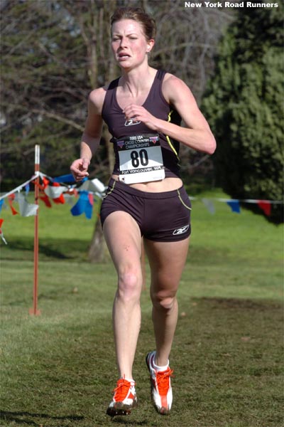 Amy Mortimer guaranteed herself a spot on the U.S.'s World Cross Country team...