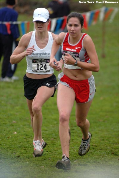 Erin Sullivan (right) leads Colleen Stroud.