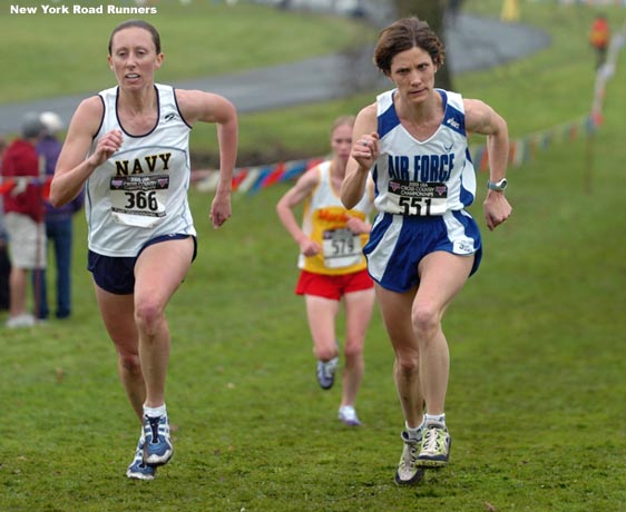 Tara Cook (left, 48th, 33:15.3) and Brenda Schrank (47th, 33:12.7).