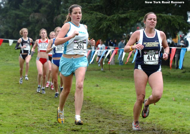 Jinny Hanifan (right) leads Cate Guiney.