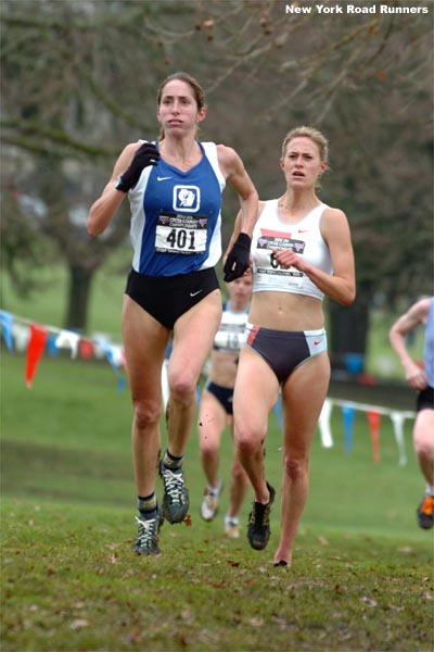 Wisconsin Runner's Jenny Crain leads Molly Austin.