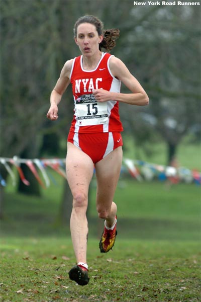 Kathy Newberry runs in fourth place.