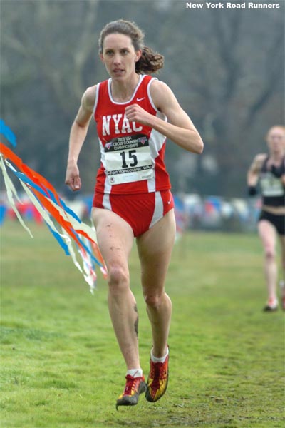 Kathy Newberry runs in fourth place.