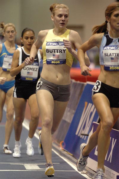 Missy Buttry, a former Wartburg standout, runs in the pack.