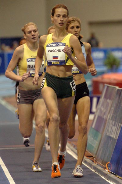 Iryna Vaschuk was the rabbit for the second group of runners, who seemed to be involved in an entirely different race, but were still running fast.