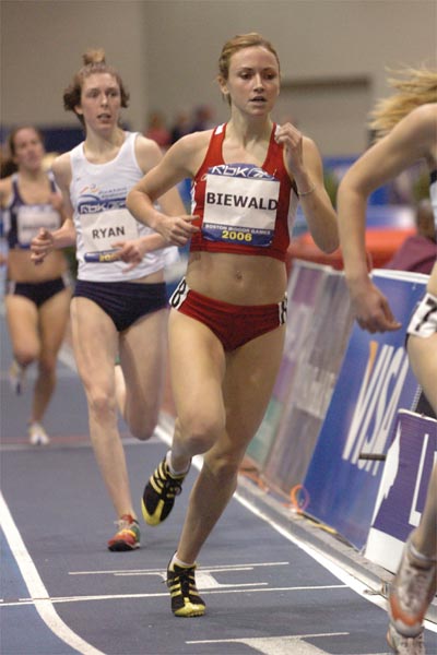 Jennifer Biewald ended up fourth in 4:56.13.