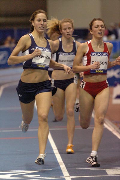 Samantha Gawrych finished eighth in 5:00.07 and Lindsay Carson finished sixth in 4:57.84.