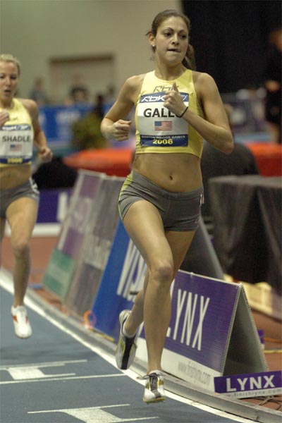 Lindsey Gallo, a former University of Michigan star now running for Reebok.