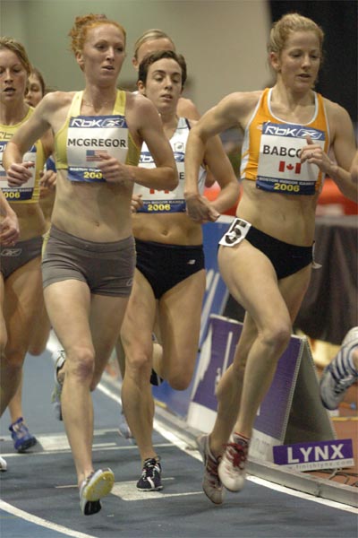 Courtney Babcock leads Katie McGregor.