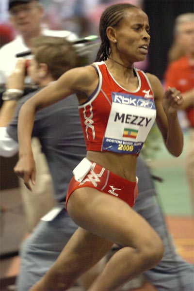 After clicking off a series of 35 second laps, Meseret Defar ran her last three laps...