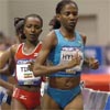 Within several laps, Hyman and the Dibaba sisters were well ahead of the rest of the field.