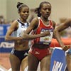 Tirunesh Dibaba follows the rabbit and leads older sister Ejegayehu Dibaba.